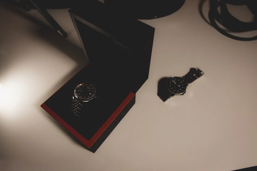 Watch in premium rigid box packaging