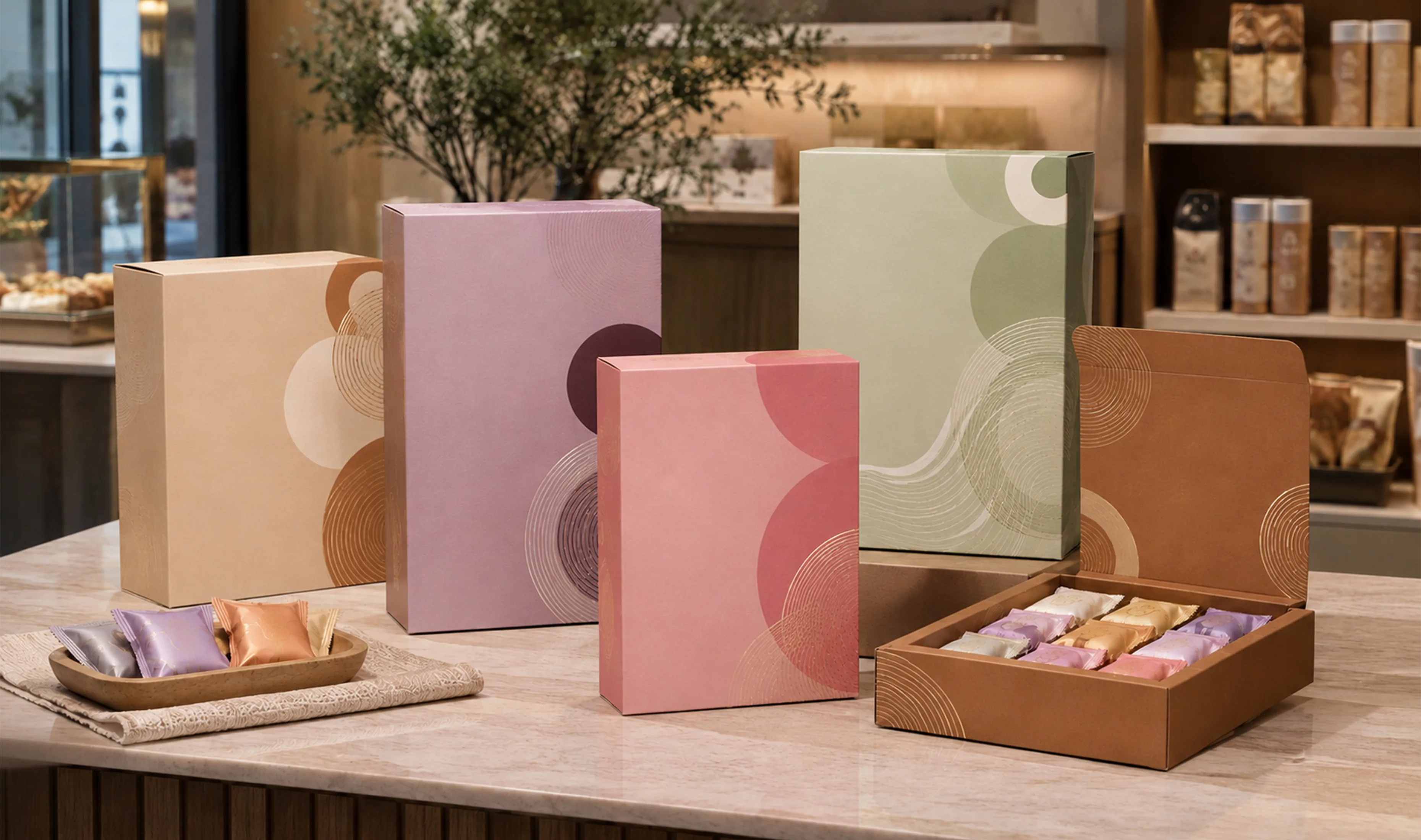 Custom Chocolate Boxes boutique counters