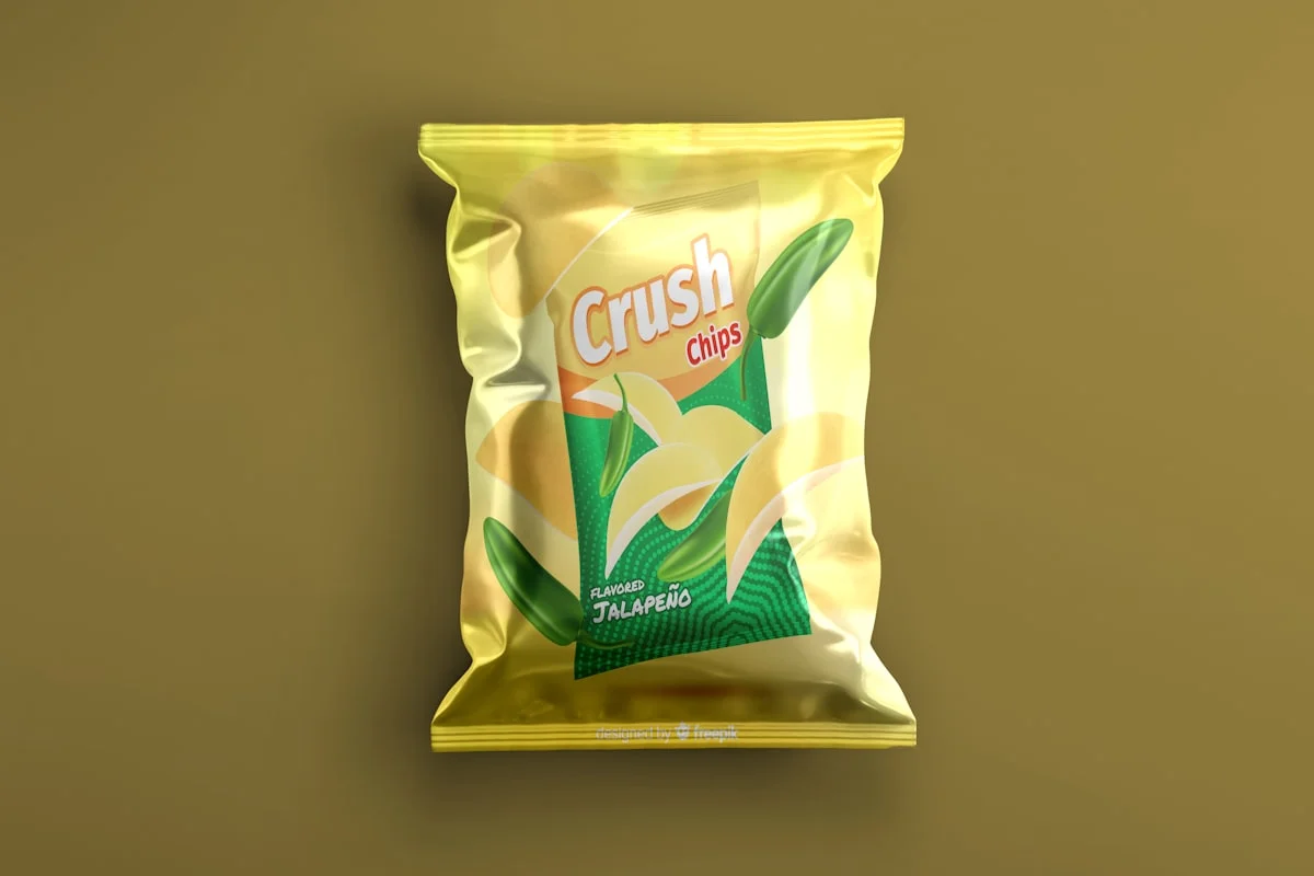 snack pouch used to compare food pouch size and shelf fit