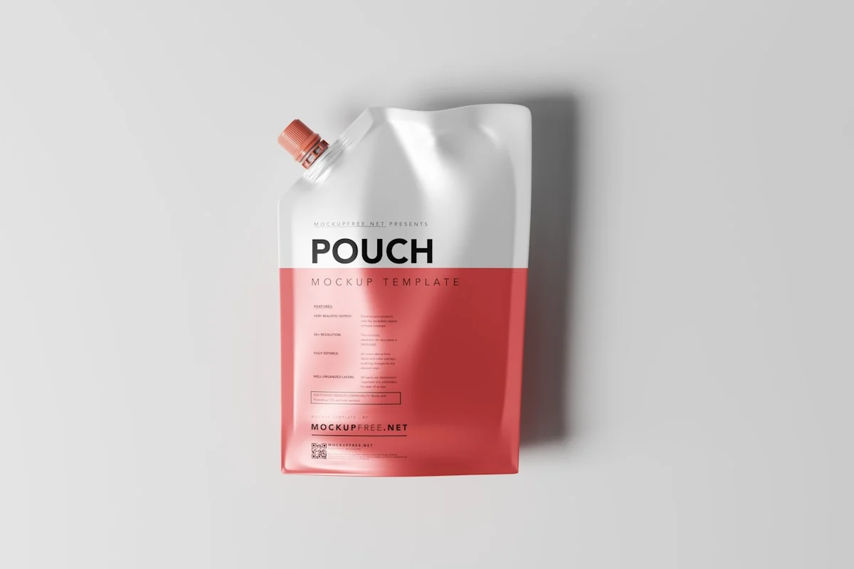 single flexible stand up pouch used to compare small pouch capacity
