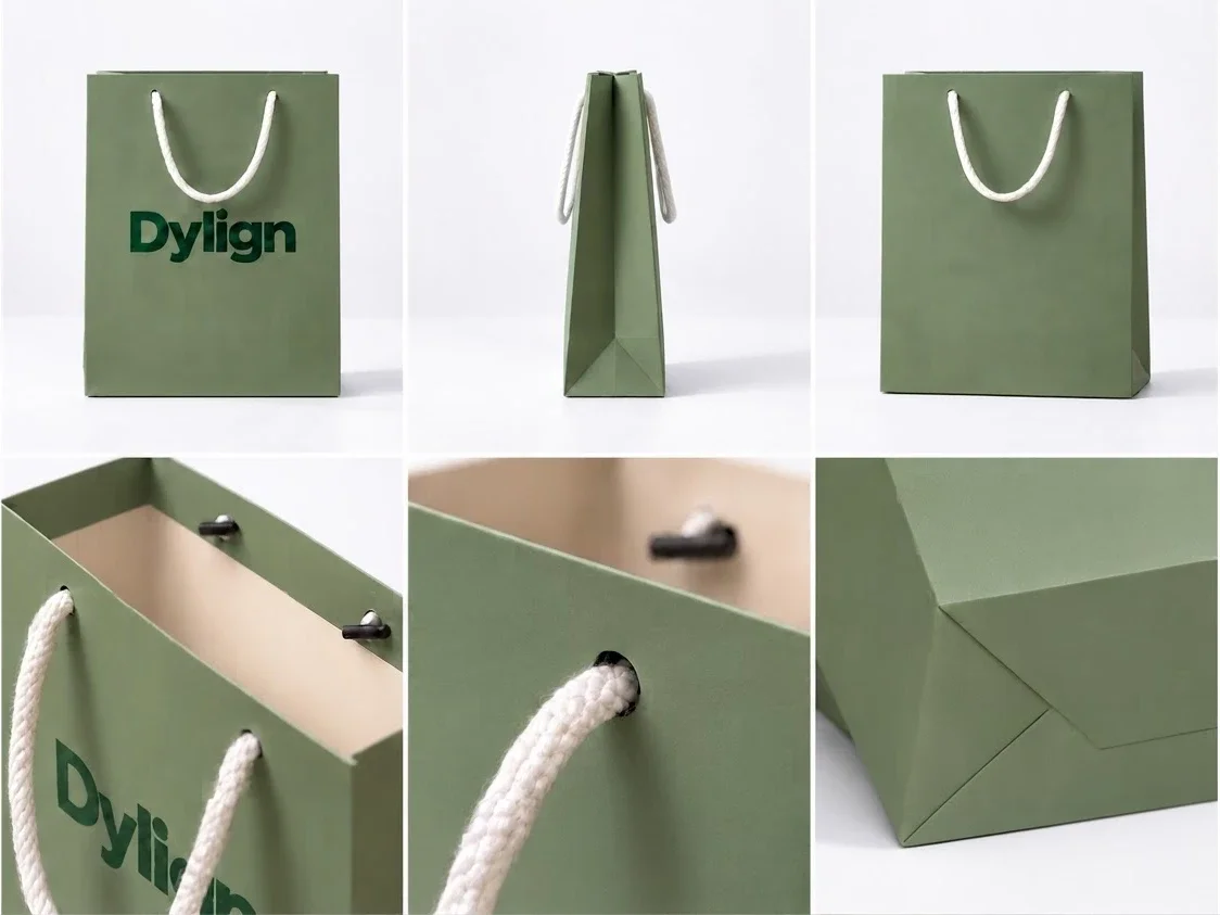 Green shopping bag construction details
