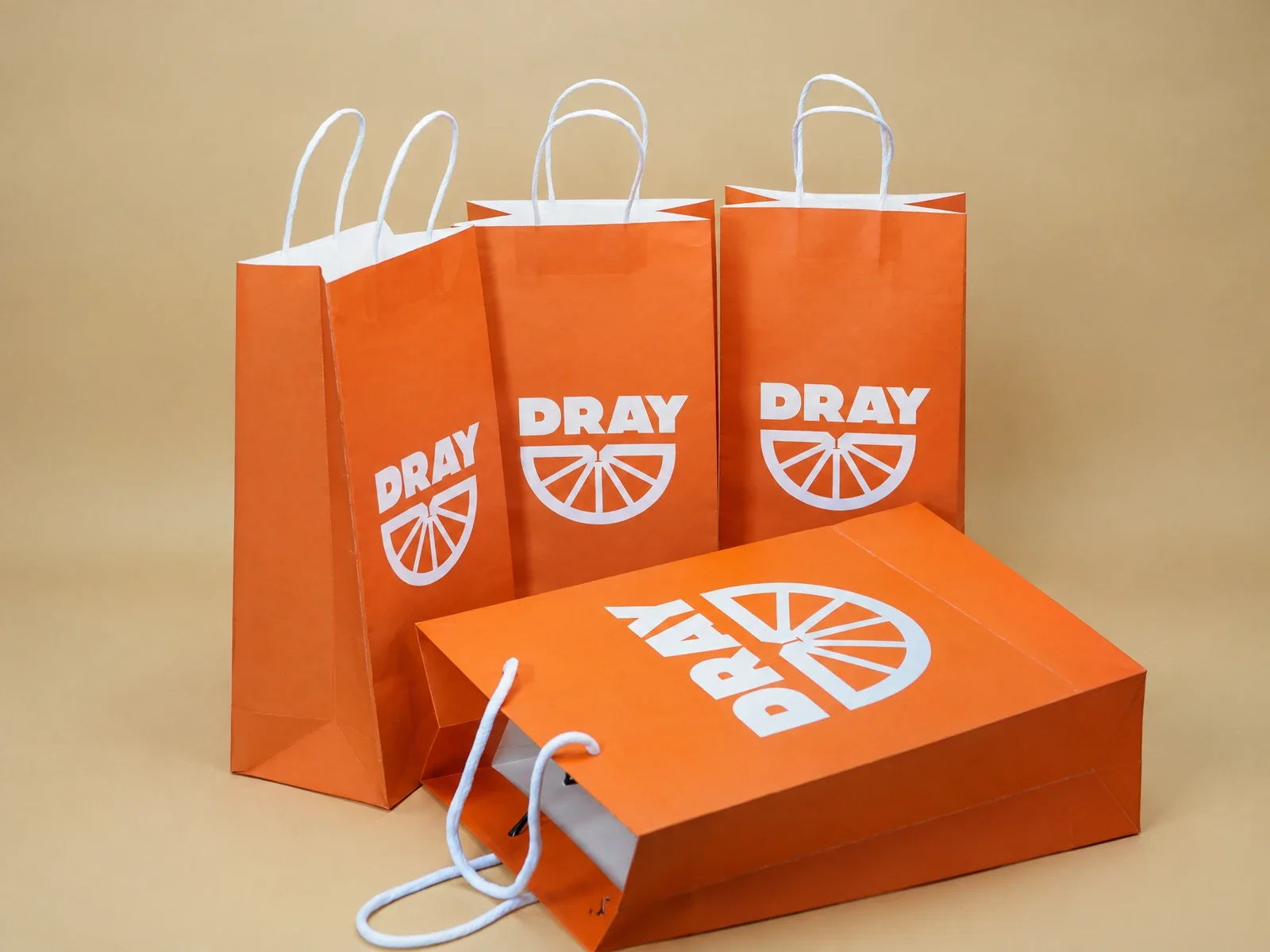Orange Way Back shopping bags