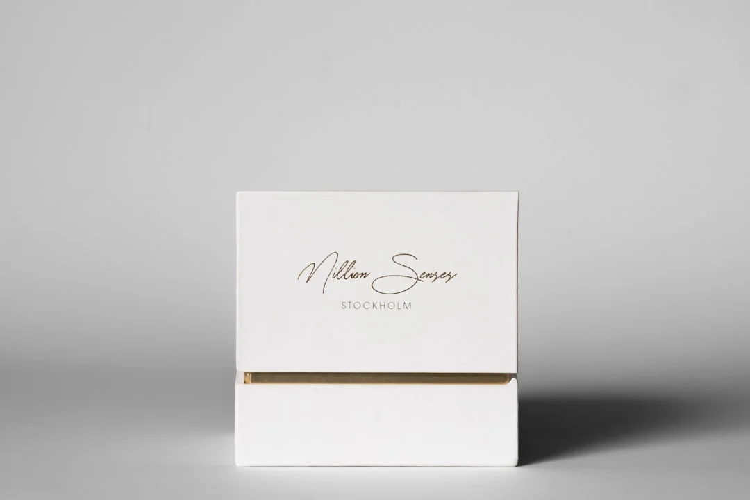 Sample rigid box with premium gold trim finish