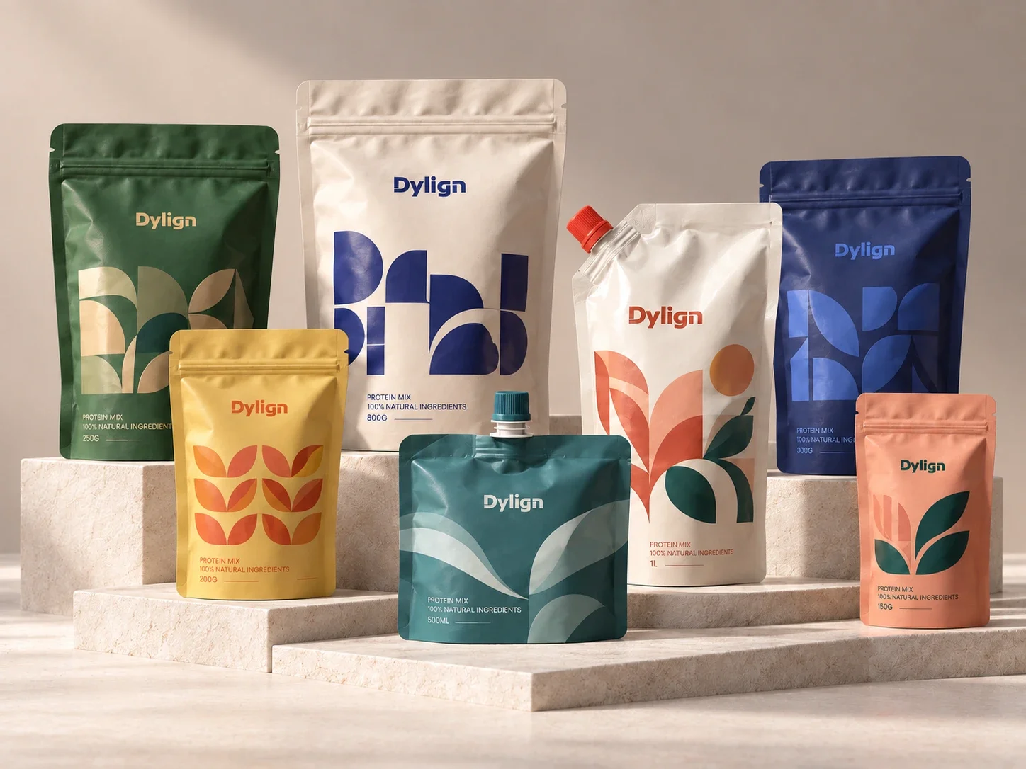 Dylign stand-up pouch collection