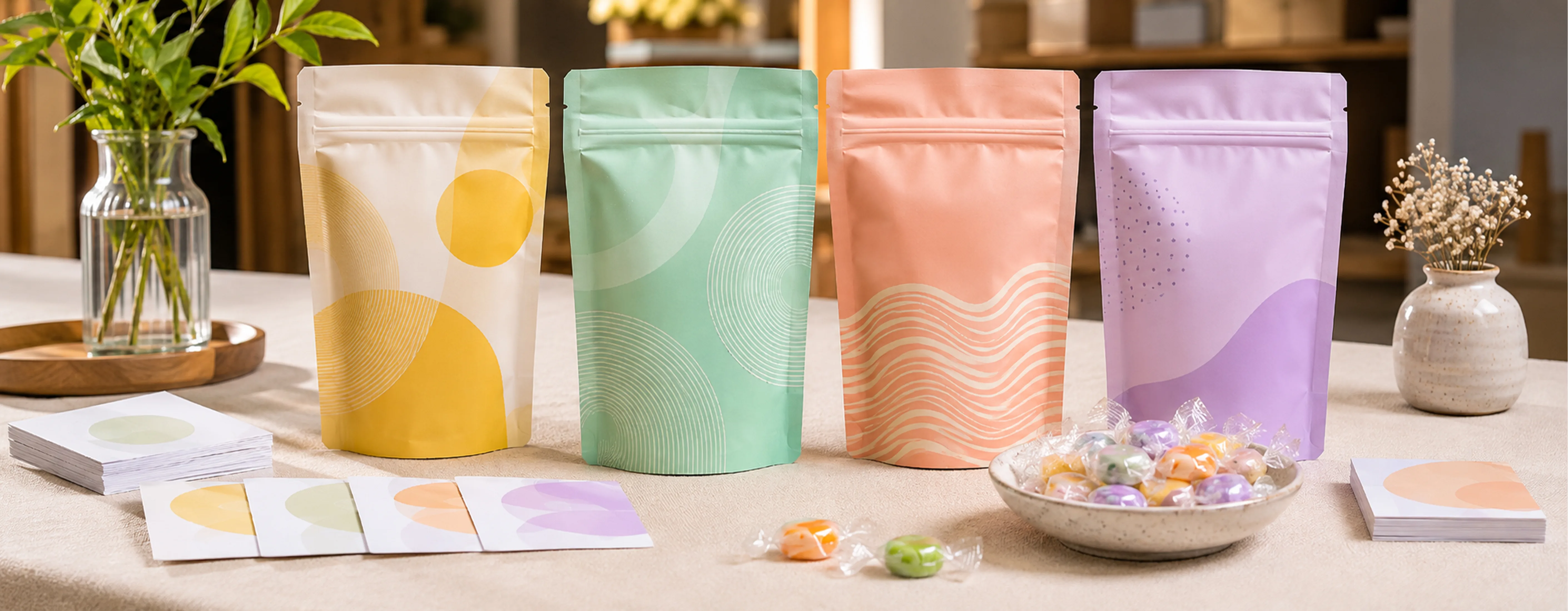 Custom Candy Bags pop-up samples