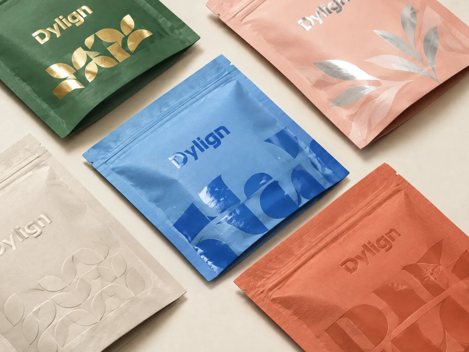 Colorful printed pouch finishes
