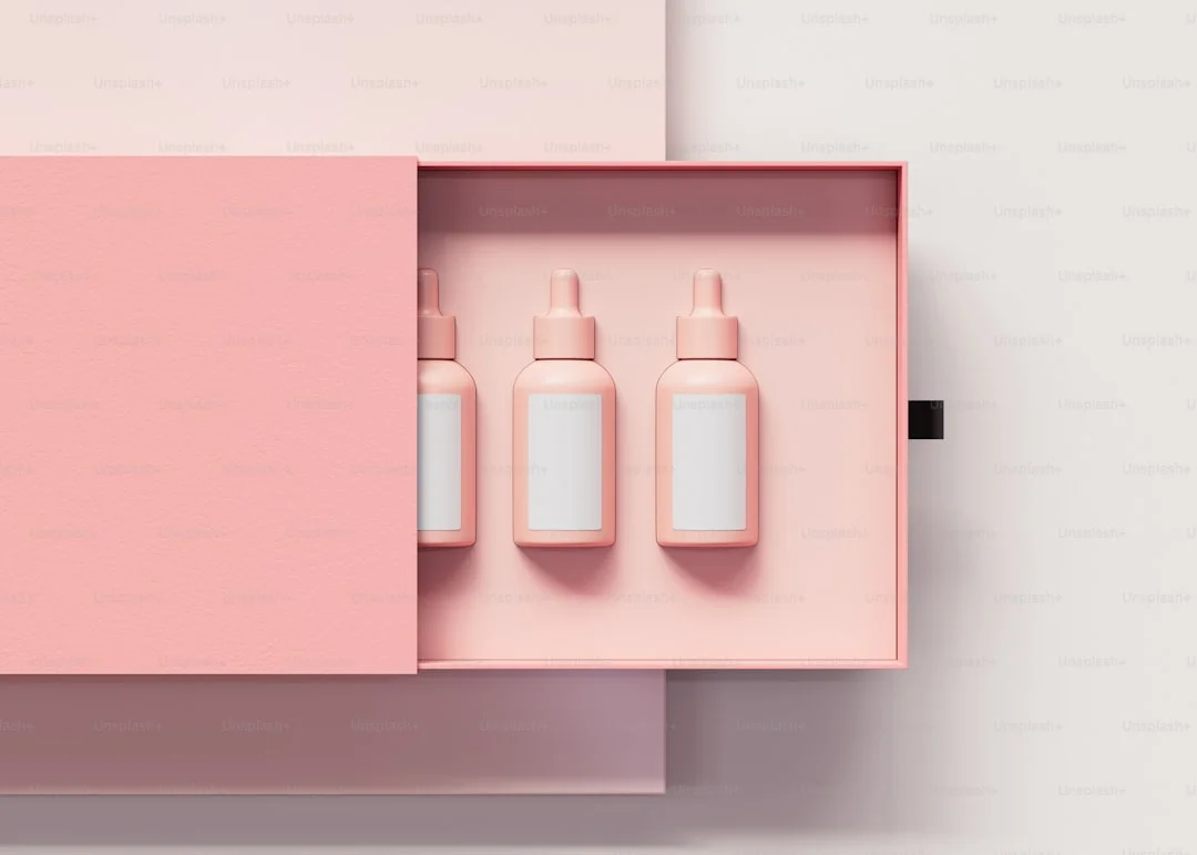 Cosmetics in elegant rigid box packaging