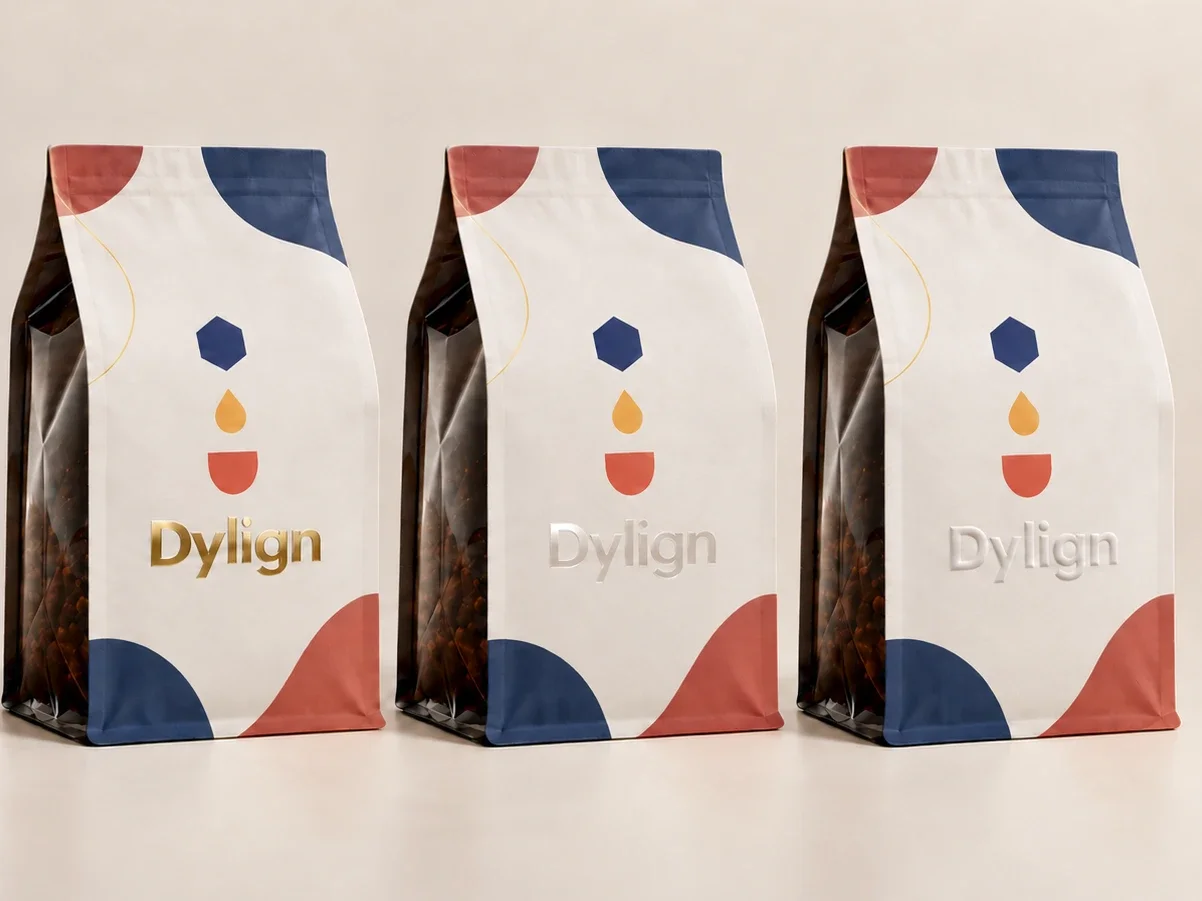 Printed flat-bottom pouch finishes