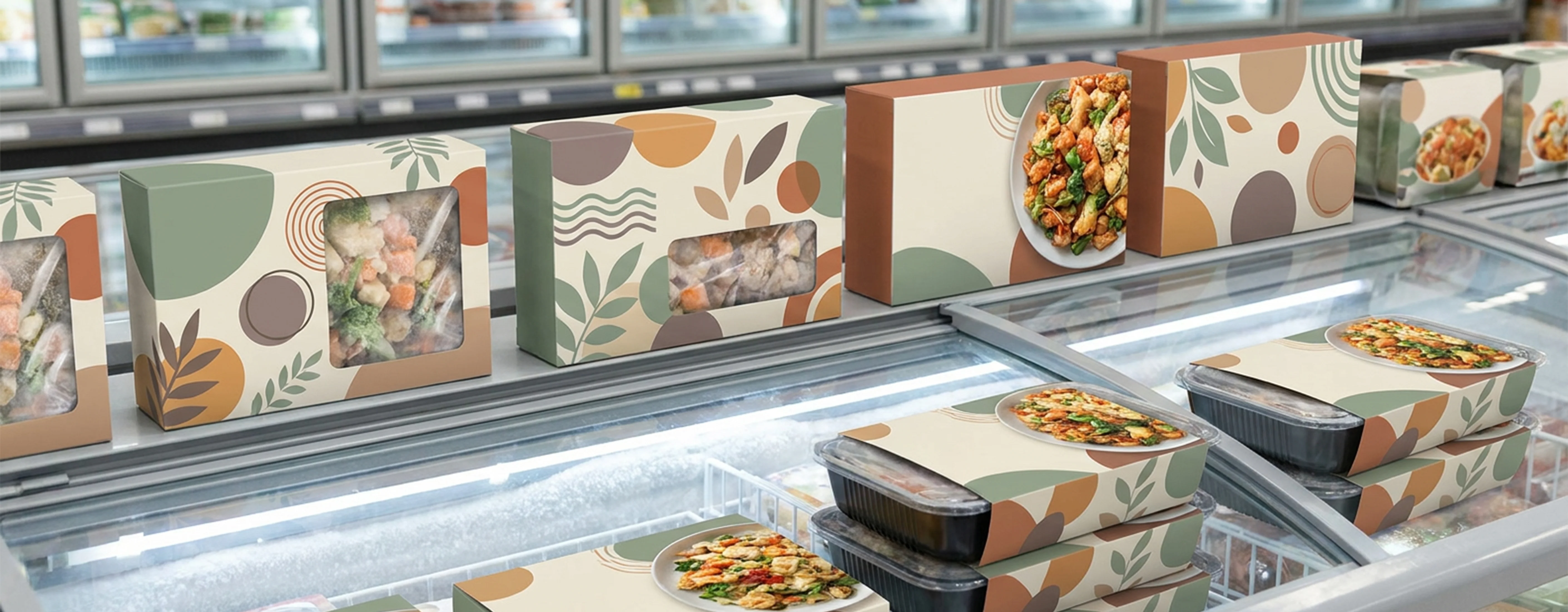 Custom Frozen Food Boxes ready meal trays