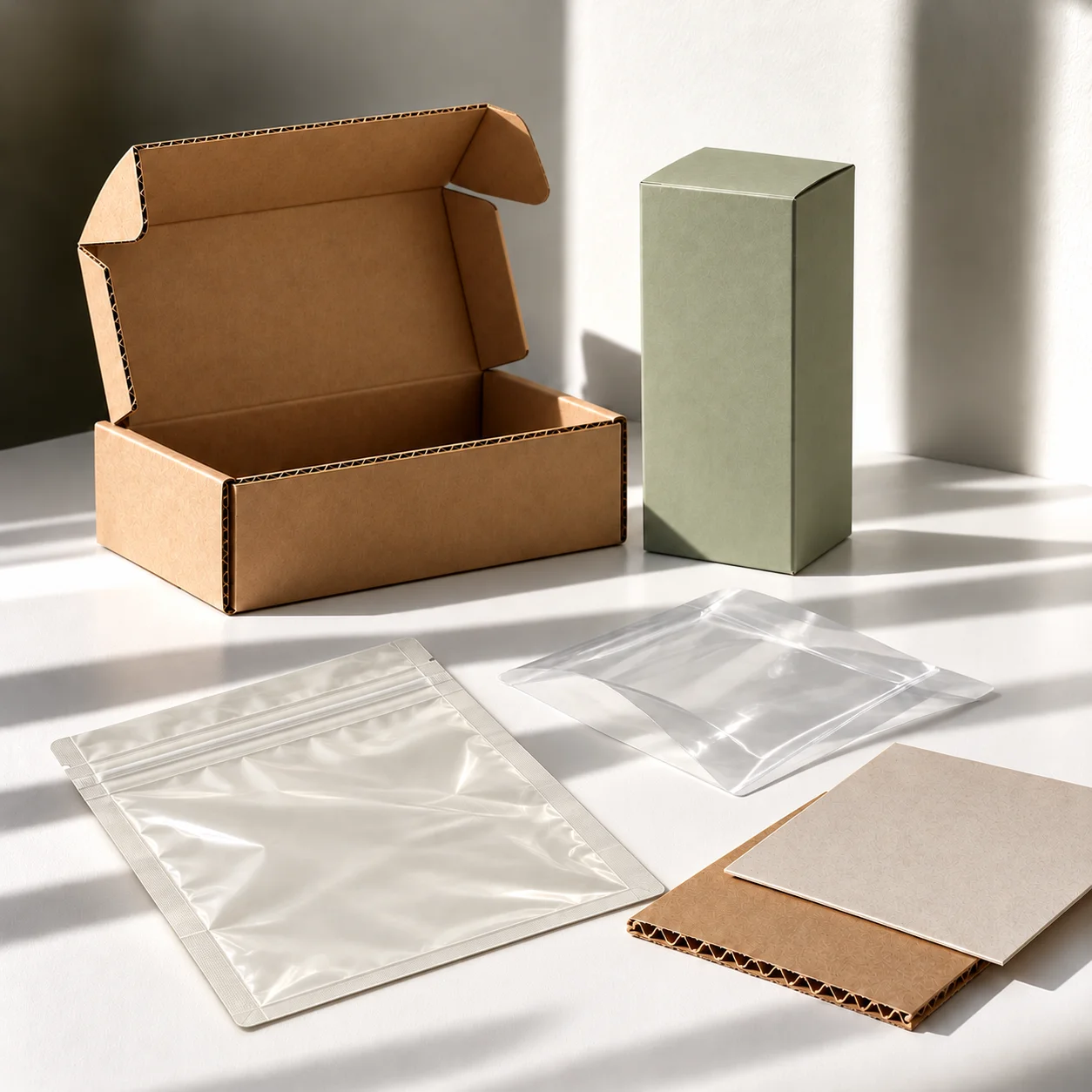 Recyclable paper packaging