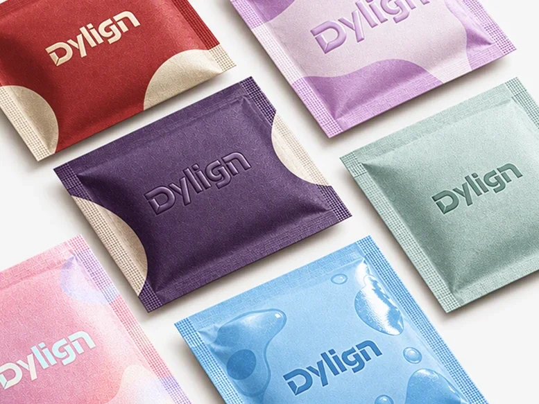 Pastel flat pouch print finishes