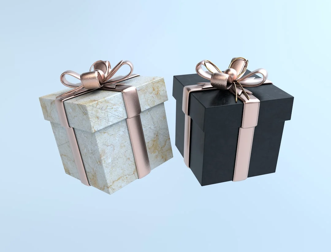 Luxury gift set rigid boxes with gold bows