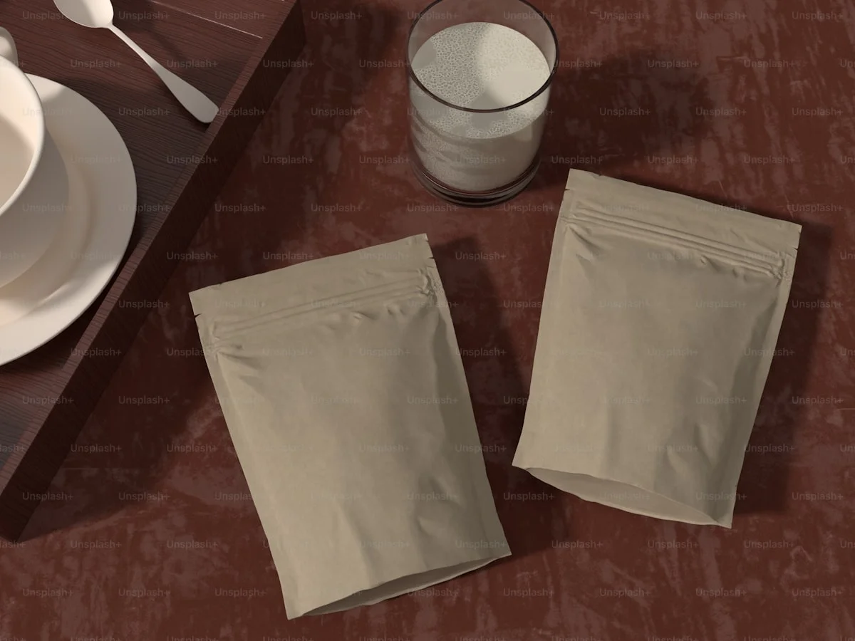 resealable stand up food pouches showing front panel and zipper structure