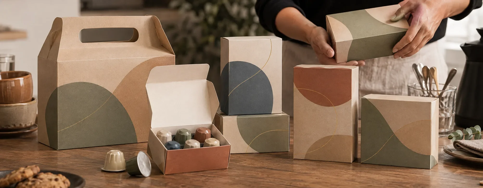 Custom Coffee Pod Boxes sampler handoffs