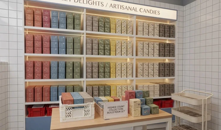 Custom Candy Boxes club displays