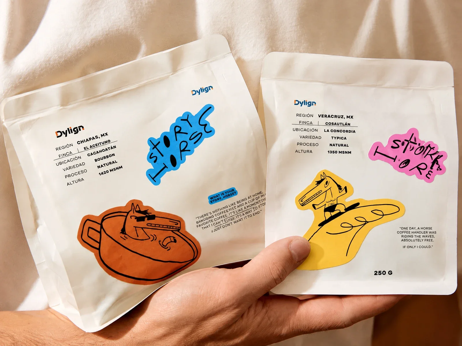 Cookie pouches held in two hands