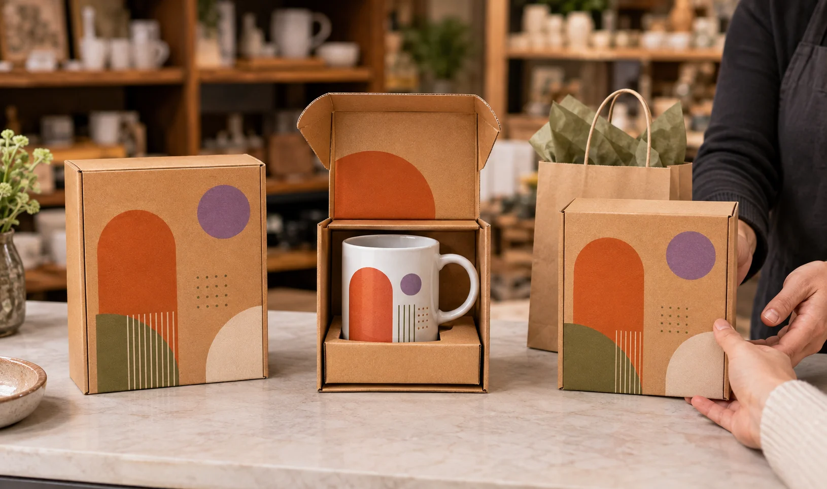 Custom Coffee Mug Boxes retail handoffs